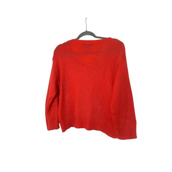 Wooden Ships Paola Buendia Orange Salmon Pullover Sweater Wool Mohair XS/S - Picture 5 of 9